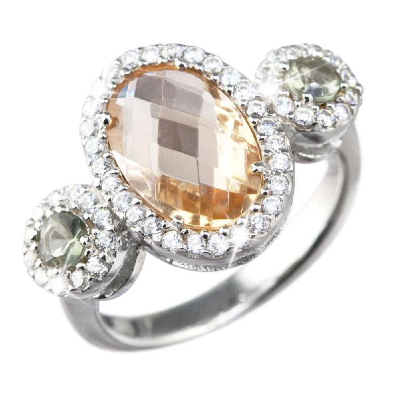 Interlocking Band Women's Rings in White Gold for a Modern DesignVernaison Champagne Ring Interlocking Band Women's Rings in White Gold for a Modern DesignVernaison Champagne Ring