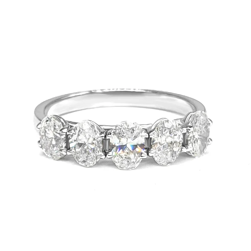 Infinity - symbol anniversary rings for eternal love1.15 ct. Oval Diamond Five Stone Band Eagle Claw Trellis Style Infinity - symbol anniversary rings for eternal love1.15 ct. Oval Diamond Five Stone Band Eagle Claw Trellis Style