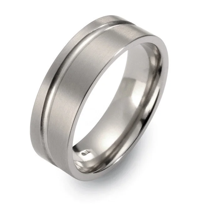 Titanium Rings with a Leather - Wrapped Shank for a Rustic Look51447-02 TeNo Titanium Ring Titanium Rings with a Leather - Wrapped Shank for a Rustic Look51447-02 TeNo Titanium Ring