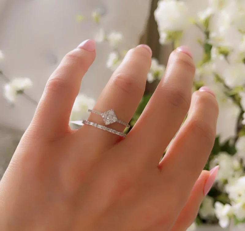 Women's Infinity Symbol Rings in Rose Gold for a Romantic TouchDouble tiered ring