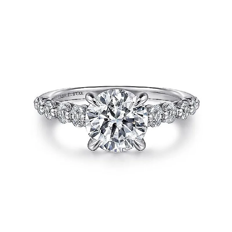 Women's Diamond Rings with Opal Inlays and Diamond Accents for a Mysterious and Iridescent Look14K White Gold 'Emberlie' Round Diamond Engagement Ring Women's Diamond Rings with Opal Inlays and Diamond Accents for a Mysterious and Iridescent Look14K White Gold 'Emberlie' Round Diamond Engagement Ring