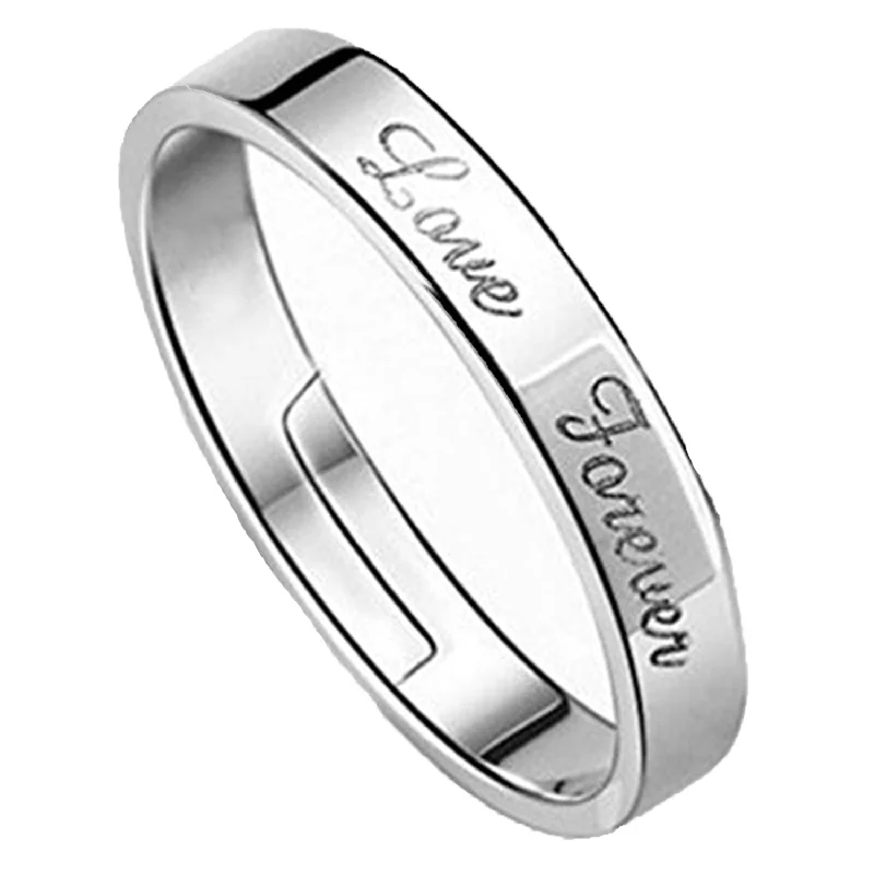 Statement - making double finger rings for special occasionsLove Forever Band Finger Ring Statement - making double finger rings for special occasionsLove Forever Band Finger Ring