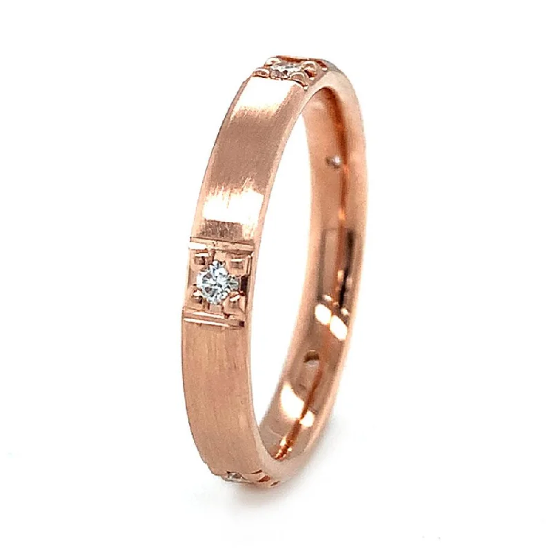 Women's Diamond Rings with Amethyst and Diamond Combinations for a Purple - Hued EleganceRose Gold & Diamond Wedding Band - "Dawning Stars" Women's Diamond Rings with Amethyst and Diamond Combinations for a Purple - Hued EleganceRose Gold & Diamond Wedding Band - "Dawning Stars"