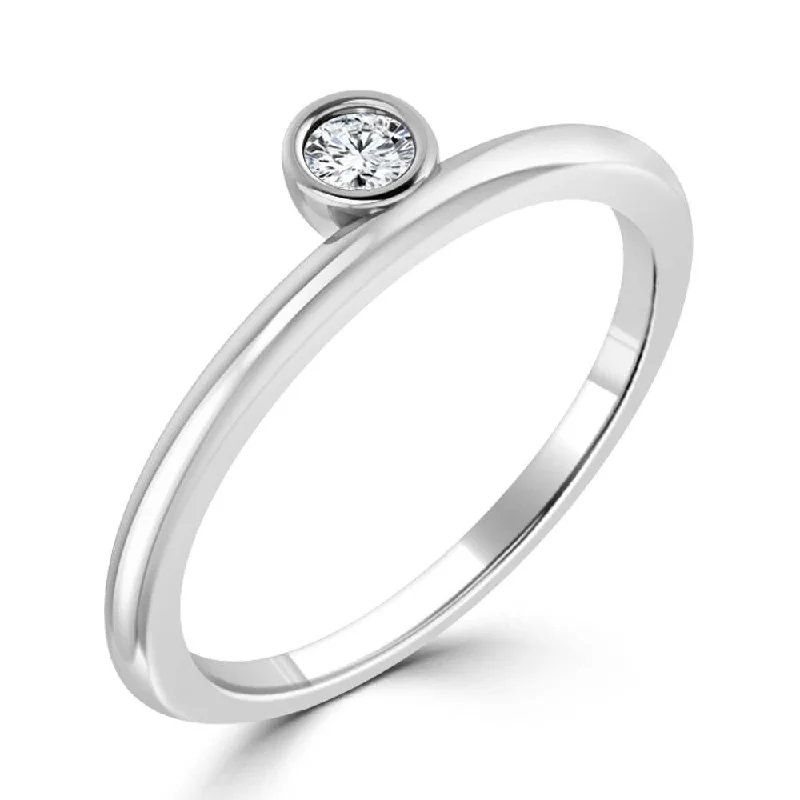 Princess - Cut Women's Diamond Rings in White Gold with a High - Clarity Diamond for a Modern LookAuriya 10k Gold 1/10ctw Delicate Stackable Solitaire Diamond Ring Princess - Cut Women's Diamond Rings in White Gold with a High - Clarity Diamond for a Modern LookAuriya 10k Gold 1/10ctw Delicate Stackable Solitaire Diamond Ring