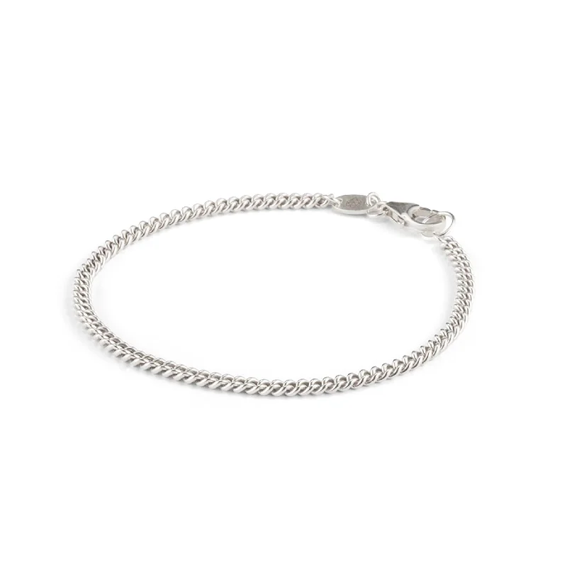 Men's ruby - adorned rings for a bold red colorCharlie Silver Chain Bracelet