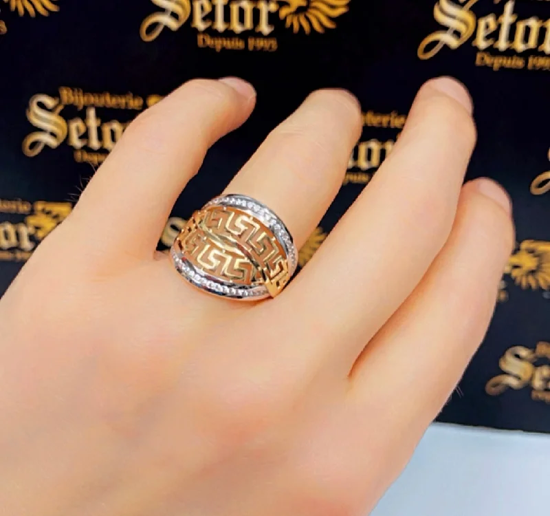 Boho - Style Women's Rings with Turquoise and Leather AccentsXena ring WR380