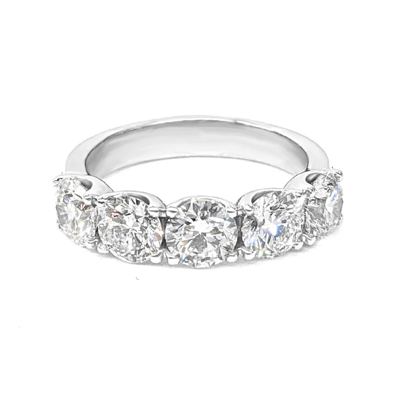 Anniversary rings with a diamond - and - garnet combinationSafa Design 2.50 ct. Round Diamond 5 Stone Ring With Side Bezel Aquamarines Anniversary rings with a diamond - and - garnet combinationSafa Design 2.50 ct. Round Diamond 5 Stone Ring With Side Bezel Aquamarines