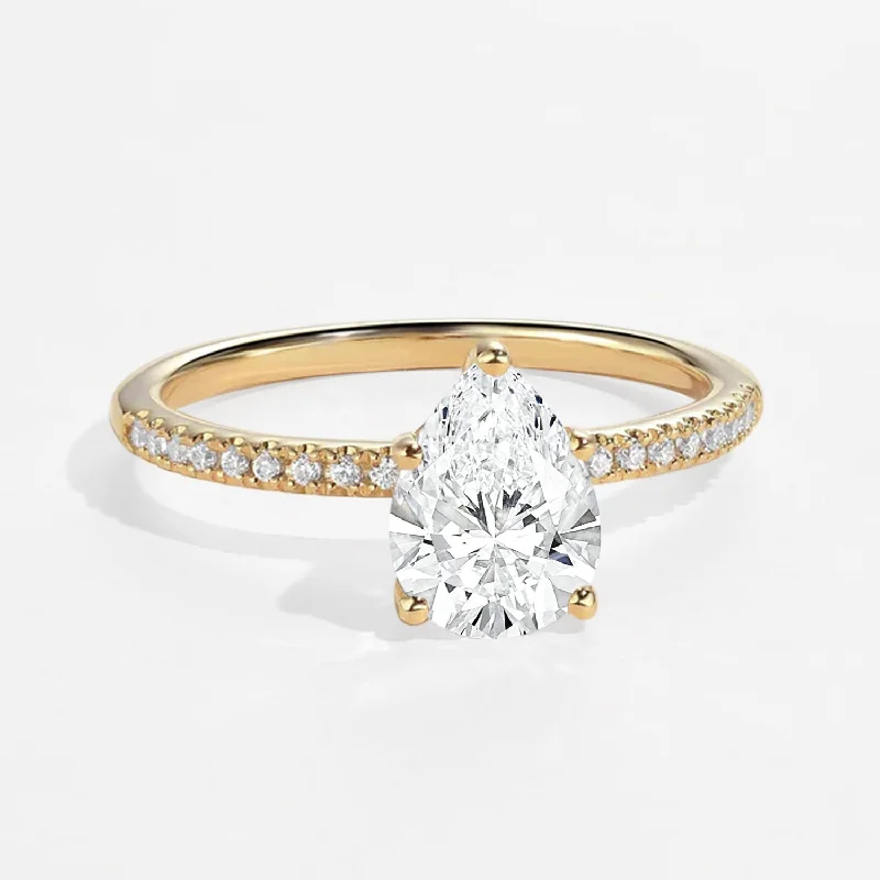 Princess - Cut Women's Diamond Rings in White Gold with a High - Clarity Diamond for a Modern LookPear Lab Grown Diamond Cluster Classic Engagement Ring Princess - Cut Women's Diamond Rings in White Gold with a High - Clarity Diamond for a Modern LookPear Lab Grown Diamond Cluster Classic Engagement Ring