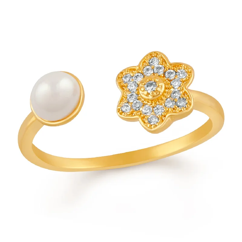 High - shine double finger rings for a glamorous effectFloral Love Adjustable Finger Ring High - shine double finger rings for a glamorous effectFloral Love Adjustable Finger Ring
