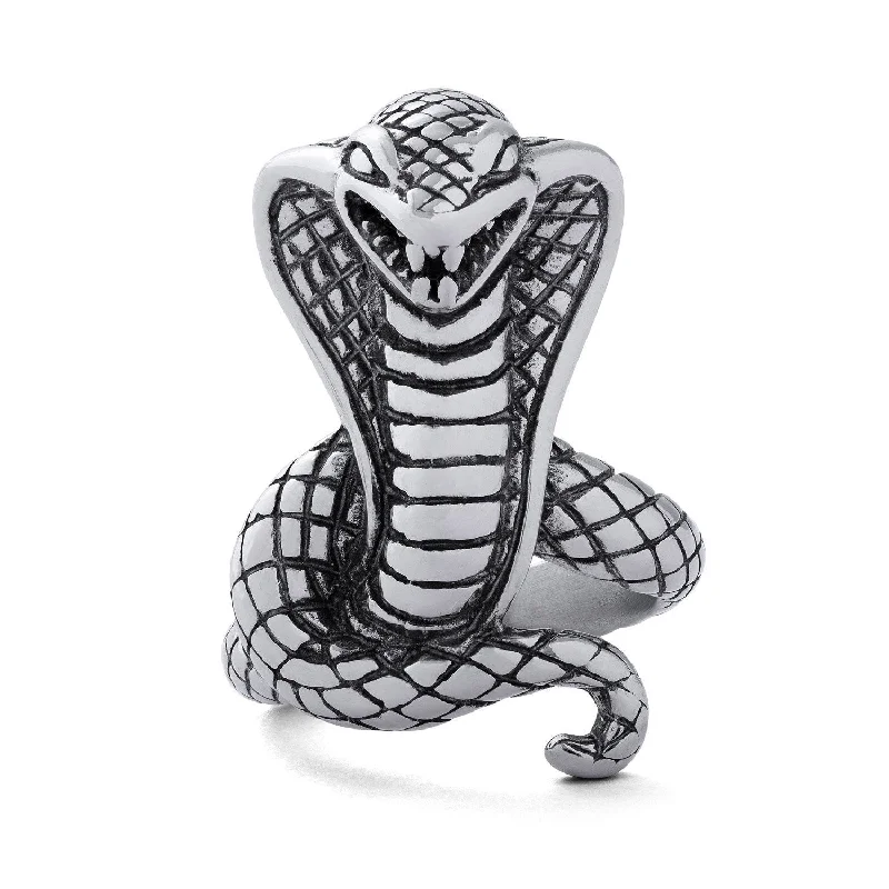 Vintage - Inspired Filigree - Design Women's Rings in Sterling SilverKing Cobra Ring Vintage - Inspired Filigree - Design Women's Rings in Sterling SilverKing Cobra Ring