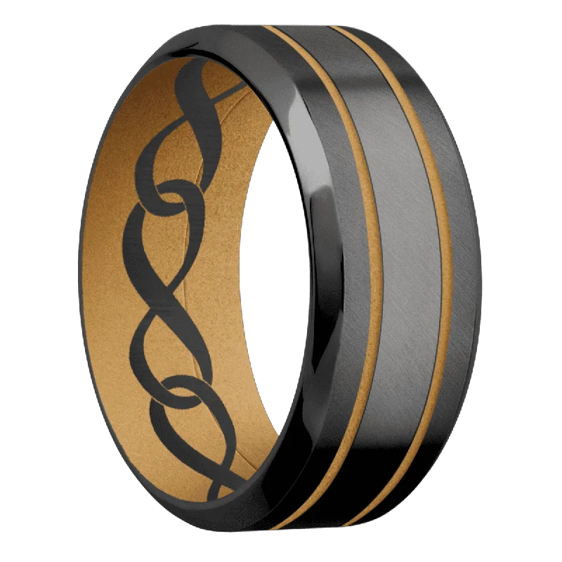 Men's infinity - symbol rings for a romantic meaningZirconium + Anglesatin , Polish Finish + Gold Men's infinity - symbol rings for a romantic meaningZirconium + Anglesatin , Polish Finish + Gold