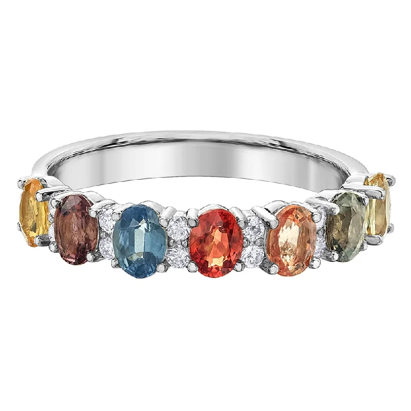 Men's tungsten anniversary rings for durabilityMulti-Coloured Sapphire and Diamond Ring Men's tungsten anniversary rings for durabilityMulti-Coloured Sapphire and Diamond Ring