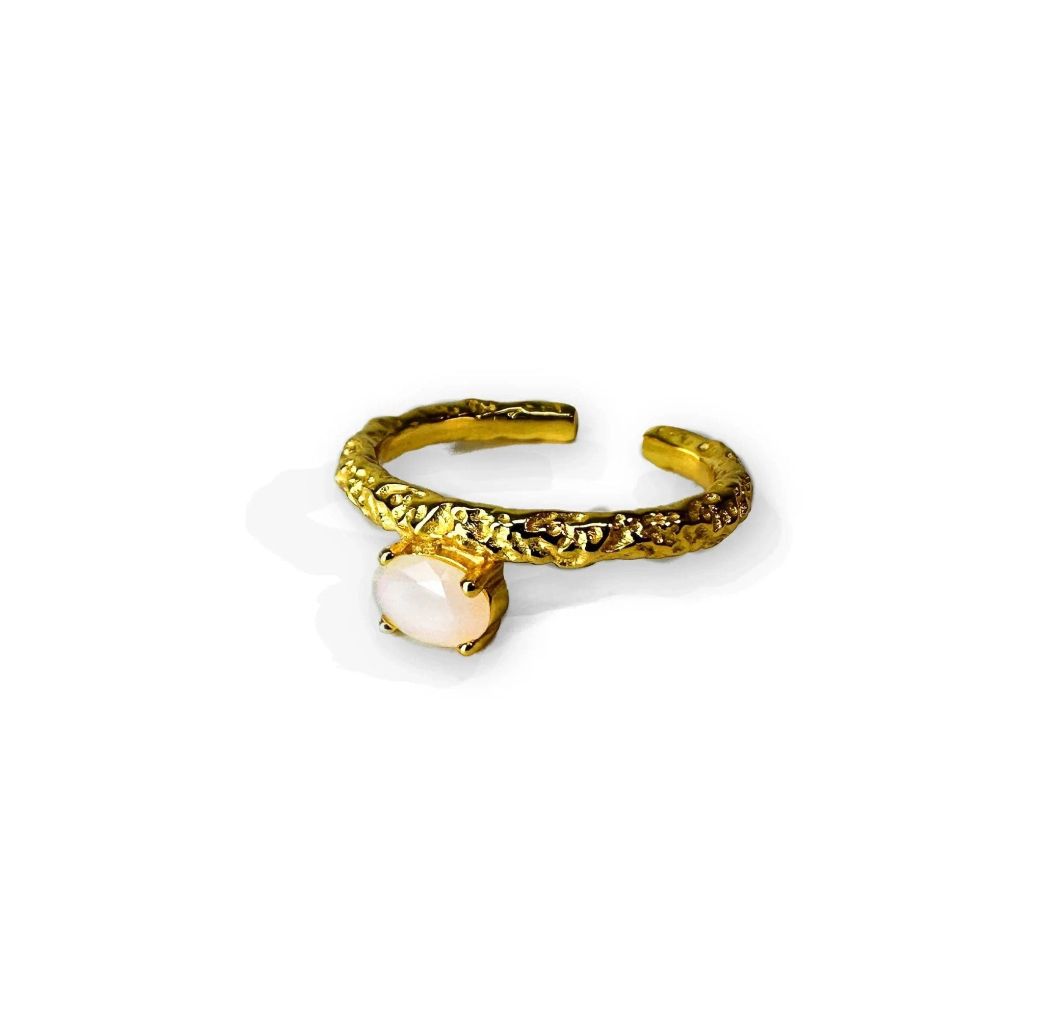 Bangle - Style Fashion Rings in Rose - Gold - Plated Aluminum with Etched PatternsLove Local Naima Opal Ring Bangle - Style Fashion Rings in Rose - Gold - Plated Aluminum with Etched PatternsLove Local Naima Opal Ring