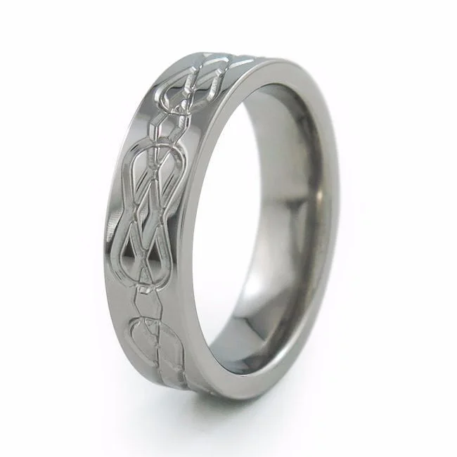Men's spinning rings for fidget - friendly usePercival Lite Titanium Ring