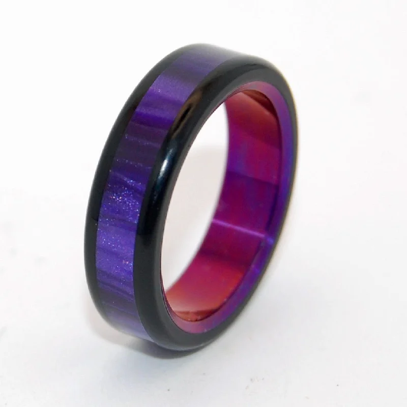 Enamel - Coated Women's Rings in Bright, Bold ColorsPurple Avec Tu | Men's Purple Marbled Opalescent Resin & Titanium Wedding Ring Enamel - Coated Women's Rings in Bright, Bold ColorsPurple Avec Tu | Men's Purple Marbled Opalescent Resin & Titanium Wedding Ring