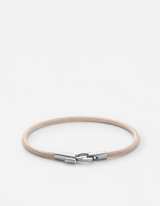 Women's Rings with Birthstones for a Personalized TouchSnap Rope Bracelet, Sterling Silver/Tan Women's Rings with Birthstones for a Personalized TouchSnap Rope Bracelet, Sterling Silver/Tan
