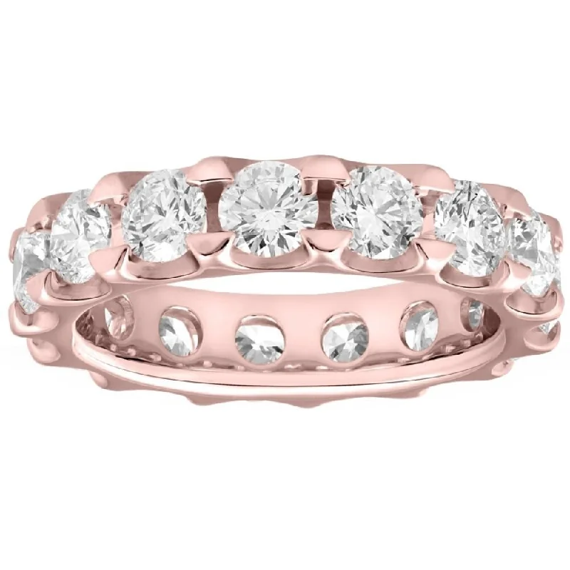 Signature - Design Women's Diamond Rings with a Brand - Specific Pattern and High - Quality DiamondsVS 5 Carat Diamond Eternity Ring in 10k Rose Gold Lab Grown Signature - Design Women's Diamond Rings with a Brand - Specific Pattern and High - Quality DiamondsVS 5 Carat Diamond Eternity Ring in 10k Rose Gold Lab Grown