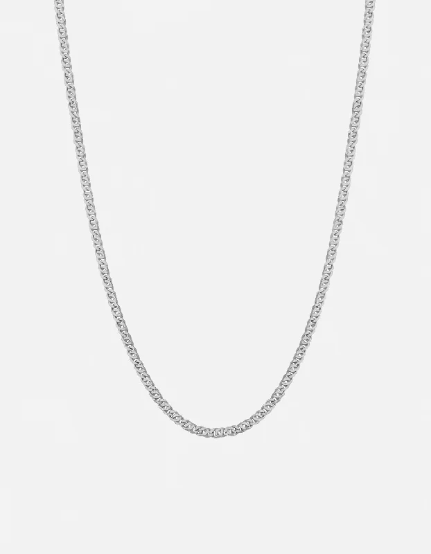 Magnetic Clasp Women's Rings for Easy Wearing and RemovalTrack Chain Necklace, Sterling Silver Magnetic Clasp Women's Rings for Easy Wearing and RemovalTrack Chain Necklace, Sterling Silver