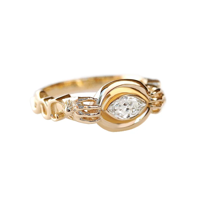 Cushion - Cut Women's Diamond Rings in Platinum with a Soft and Romantic AppearanceMarquise Diamond solitaire unique engagement ring ,The Holder Eye Cushion - Cut Women's Diamond Rings in Platinum with a Soft and Romantic AppearanceMarquise Diamond solitaire unique engagement ring ,The Holder Eye