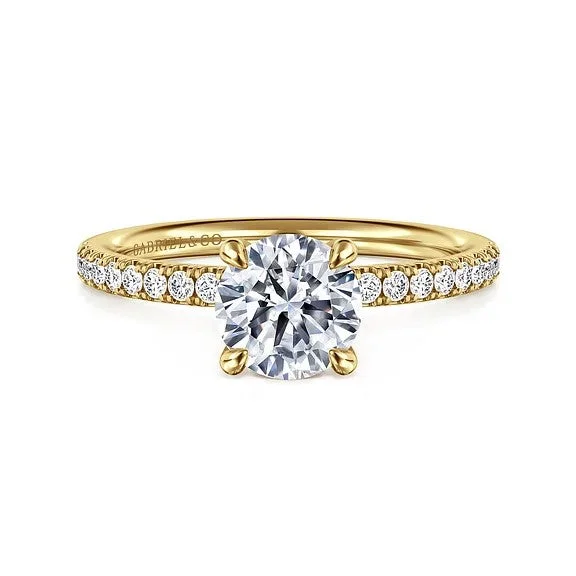 Men's Citrine Engagement Rings in Stainless Steel with a Stackable Band DesignTwain - 14K Yellow Gold Round Diamond Engagement Ring (Setting Only) Men's Citrine Engagement Rings in Stainless Steel with a Stackable Band DesignTwain - 14K Yellow Gold Round Diamond Engagement Ring (Setting Only)