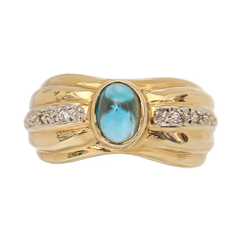 Women's Infinity Symbol Rings in Rose Gold for a Romantic Touch9 kt Yellow Gold and Blue Topaz Fancy Ring Women's Infinity Symbol Rings in Rose Gold for a Romantic Touch9 kt Yellow Gold and Blue Topaz Fancy Ring