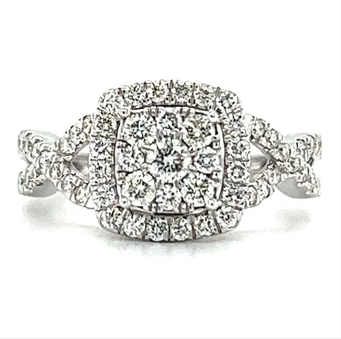 Men's Sapphire Engagement Rings in 18K White Gold with Pave Diamond AccentsCushion Style Diamond Engagement Ring Men's Sapphire Engagement Rings in 18K White Gold with Pave Diamond AccentsCushion Style Diamond Engagement Ring