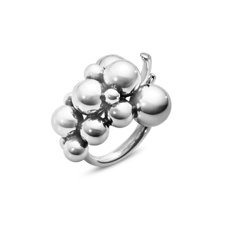 Art Deco - Inspired Women's Rings with Geometric Shapes in 14K GoldMedium Moonlight Grapes Silver Ring Art Deco - Inspired Women's Rings with Geometric Shapes in 14K GoldMedium Moonlight Grapes Silver Ring