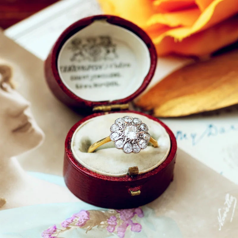 Women's Rings with Birthstones for a Personalized TouchCharismatic Sparkle! Vintage Diamond Cluster Engagement Ring Women's Rings with Birthstones for a Personalized TouchCharismatic Sparkle! Vintage Diamond Cluster Engagement Ring