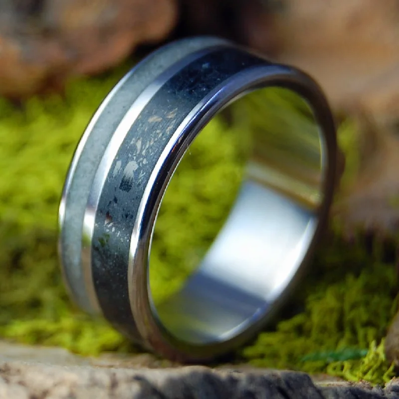Women's Rings with Hidden Compartments for Secret KeepsakesAmerican Heart | Men's Deer Antler, Anthracite Coal & Titanium Wedding Ring Women's Rings with Hidden Compartments for Secret KeepsakesAmerican Heart | Men's Deer Antler, Anthracite Coal & Titanium Wedding Ring