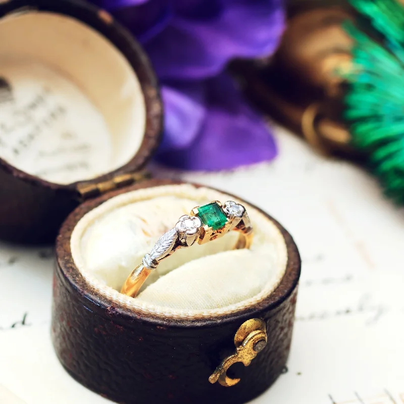 Stackable Gemstone Rings for Women in Amethyst, Sapphire, and EmeraldDinky Little Vintage Emerald & Diamond Engagement Ring Stackable Gemstone Rings for Women in Amethyst, Sapphire, and EmeraldDinky Little Vintage Emerald & Diamond Engagement Ring