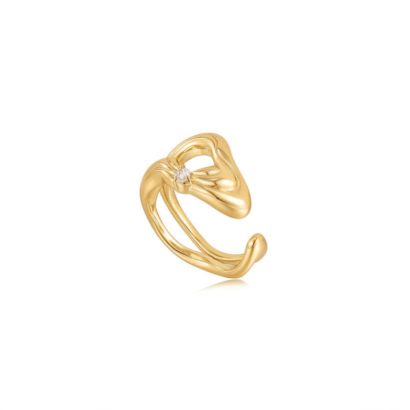 Pearl - Adorned Fashion Rings in Gold - Tone Alloy for a Sophisticated LookAnia Haie Gold Twisted Wave Wide Adjustable Ring R050-02G Pearl - Adorned Fashion Rings in Gold - Tone Alloy for a Sophisticated LookAnia Haie Gold Twisted Wave Wide Adjustable Ring R050-02G