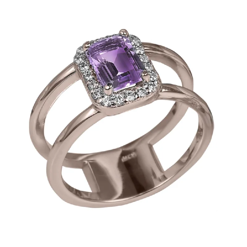 Gothic - Style Women's Rings with Black Onyx and Silver SkullsDestiny Amethyst Ring Gothic - Style Women's Rings with Black Onyx and Silver SkullsDestiny Amethyst Ring