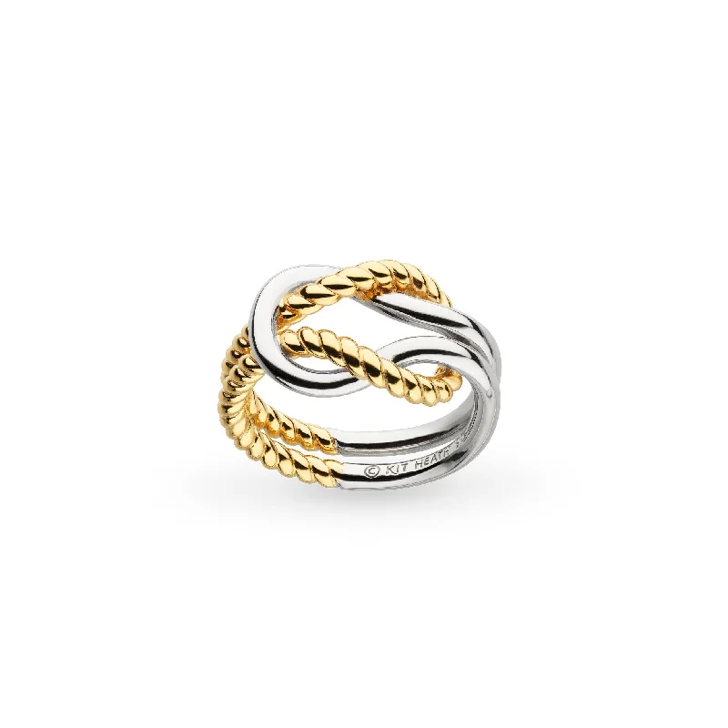 Enamel - Coated Fashion Rings in Bright Colors with Animal - Print PatternsKit Heath Marina Rope Knot Golden Ring 21071GR Enamel - Coated Fashion Rings in Bright Colors with Animal - Print PatternsKit Heath Marina Rope Knot Golden Ring 21071GR