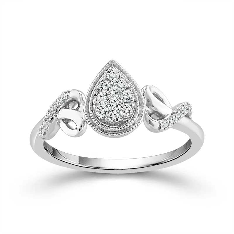 Men's Aquamarine Engagement Rings in 9K Gold with a Bezel - Set StoneSterling Silver 1/6 Carat Pear Shaped Multi Stone Diamond Promise Ring Men's Aquamarine Engagement Rings in 9K Gold with a Bezel - Set StoneSterling Silver 1/6 Carat Pear Shaped Multi Stone Diamond Promise Ring