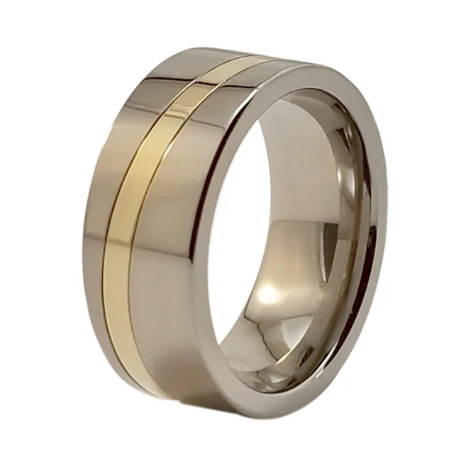 Men's high - quality handmade rings for artisanal appealSushi Gold Inlay Titanium ring Men's high - quality handmade rings for artisanal appealSushi Gold Inlay Titanium ring