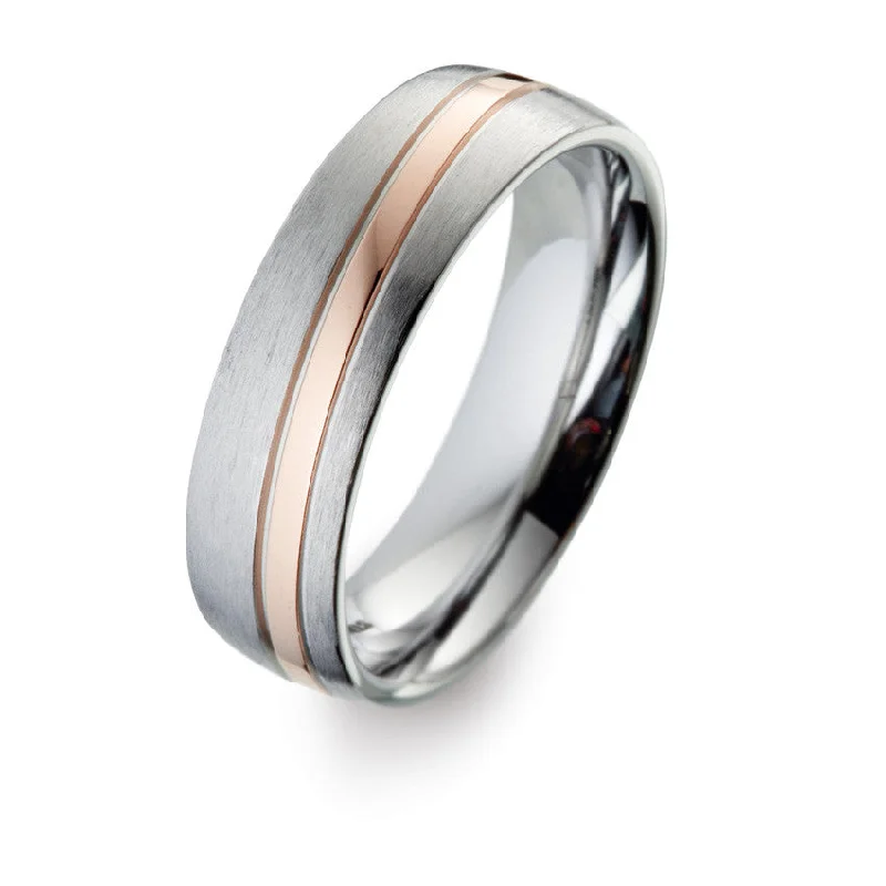 Tungsten - Carbide and Titanium Combo Rings for Extra Durability52402-01 TeNo Titanium Ring Tungsten - Carbide and Titanium Combo Rings for Extra Durability52402-01 TeNo Titanium Ring