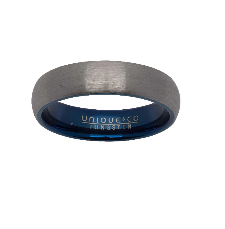 Men's oxidized silver rings for an antique lookUnique & Co 6mm Tungsten Ring with Blue IP Men's oxidized silver rings for an antique lookUnique & Co 6mm Tungsten Ring with Blue IP