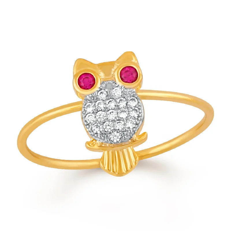 Sapphire - studded double finger rings in a classic designNocturnal Owl Finger Ring Sapphire - studded double finger rings in a classic designNocturnal Owl Finger Ring