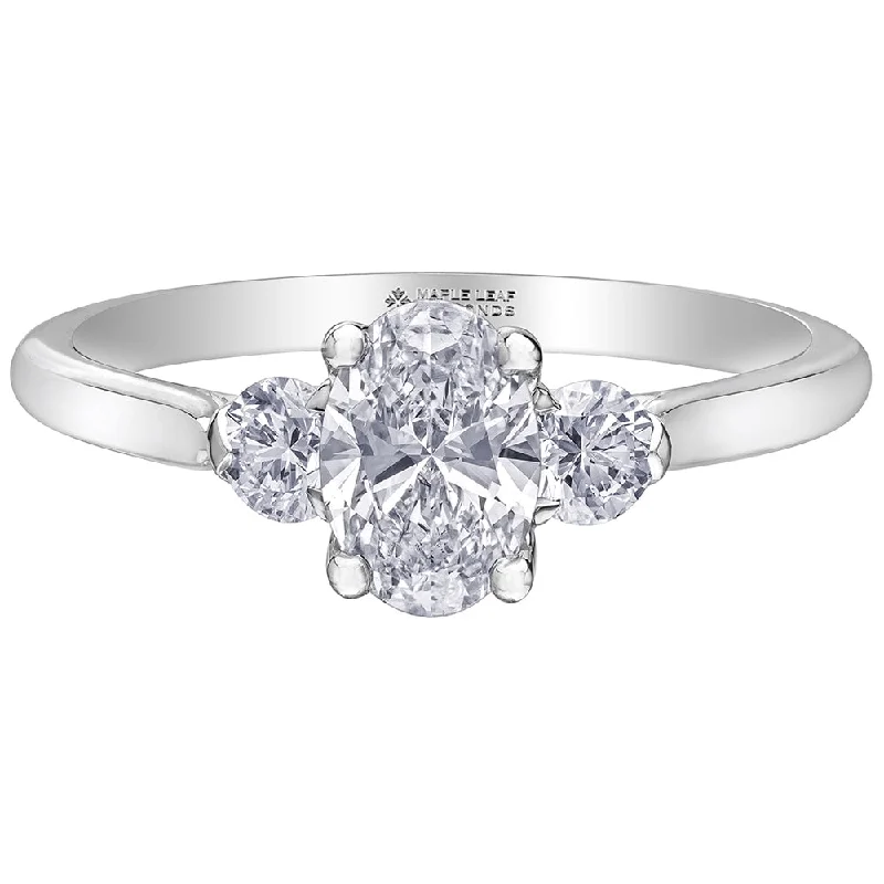 Custom - designed anniversary rings with personalized engravingsCanadian Oval Diamond Three-Stone Ring Custom - designed anniversary rings with personalized engravingsCanadian Oval Diamond Three-Stone Ring