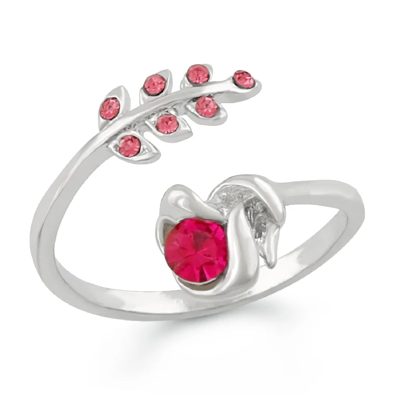 Tourmaline double finger rings in a spectrum of colorsLeaf Solitaire CZ Adjustable Finger Ring Tourmaline double finger rings in a spectrum of colorsLeaf Solitaire CZ Adjustable Finger Ring