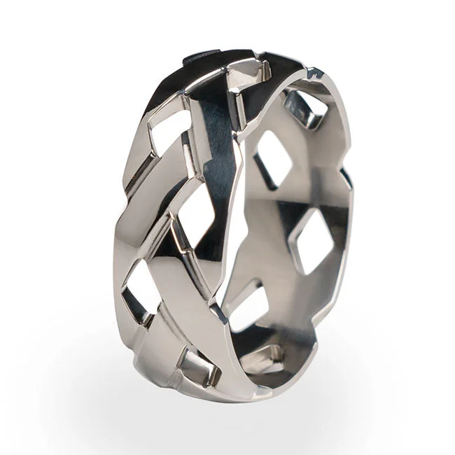 Men's rose - gold - plated rings for a trendy colorArgyle Classic Titanium Ring
