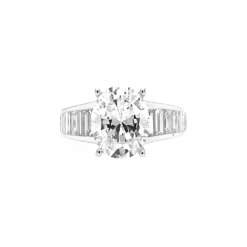 Princess - Cut Women's Diamond Rings in White Gold with a High - Clarity Diamond for a Modern Look14K White Gold Wide Band Oval Diamond Engagement Ring Princess - Cut Women's Diamond Rings in White Gold with a High - Clarity Diamond for a Modern Look14K White Gold Wide Band Oval Diamond Engagement Ring