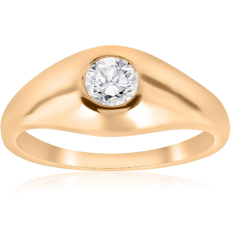 Three - Stone Women's Diamond Rings Symbolizing Past, Present, and Future with Emerald - Cut Diamonds1/2Ct Men's Round Cut Diamond Solitaire Engagement Wedding Ring 14K Yellow Gold Three - Stone Women's Diamond Rings Symbolizing Past, Present, and Future with Emerald - Cut Diamonds1/2Ct Men's Round Cut Diamond Solitaire Engagement Wedding Ring 14K Yellow Gold