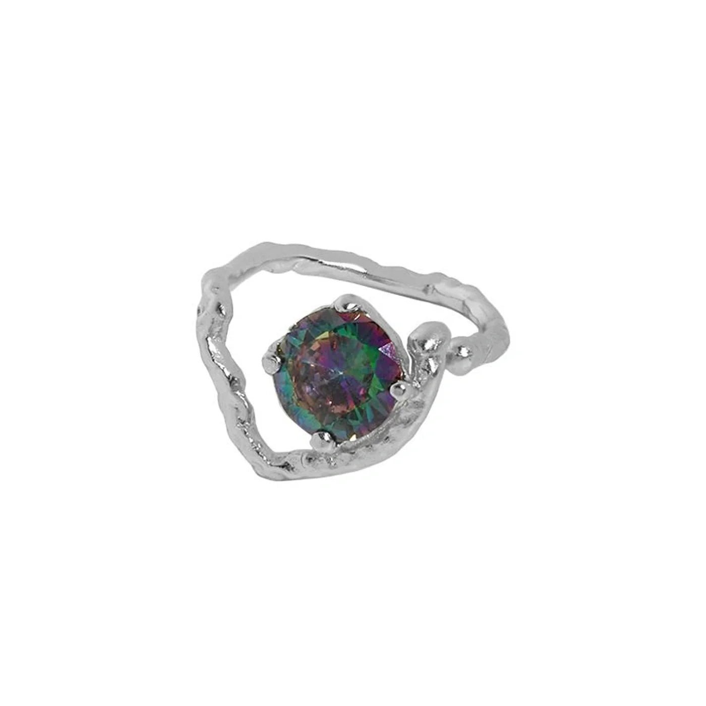 Geometric - Shaped Fashion Rings in Titanium with Iridescent InlaysLove Local Alea Alexandrite Ring Geometric - Shaped Fashion Rings in Titanium with Iridescent InlaysLove Local Alea Alexandrite Ring