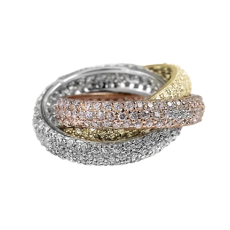 Engagement - Inspired Women's Rings with a Halo of Small DiamondsTrilogy Ring