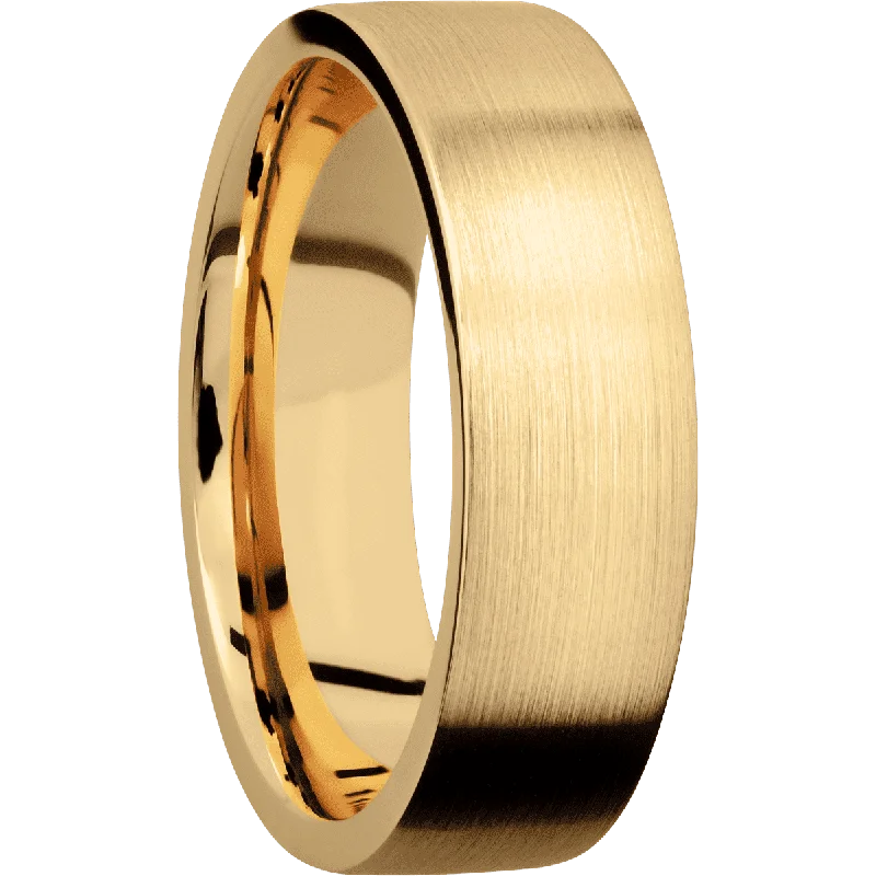 Men's citrine - studded rings for a sunny yellow shade14K Yellow Gold + Satin Finish Men's citrine - studded rings for a sunny yellow shade14K Yellow Gold + Satin Finish