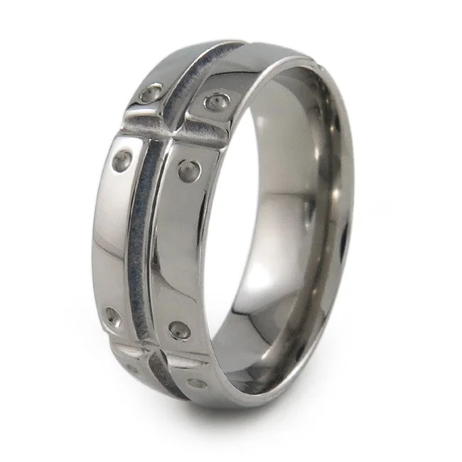 Men's amethyst - filled rings for a purple eleganceMatrix Titanium Ring