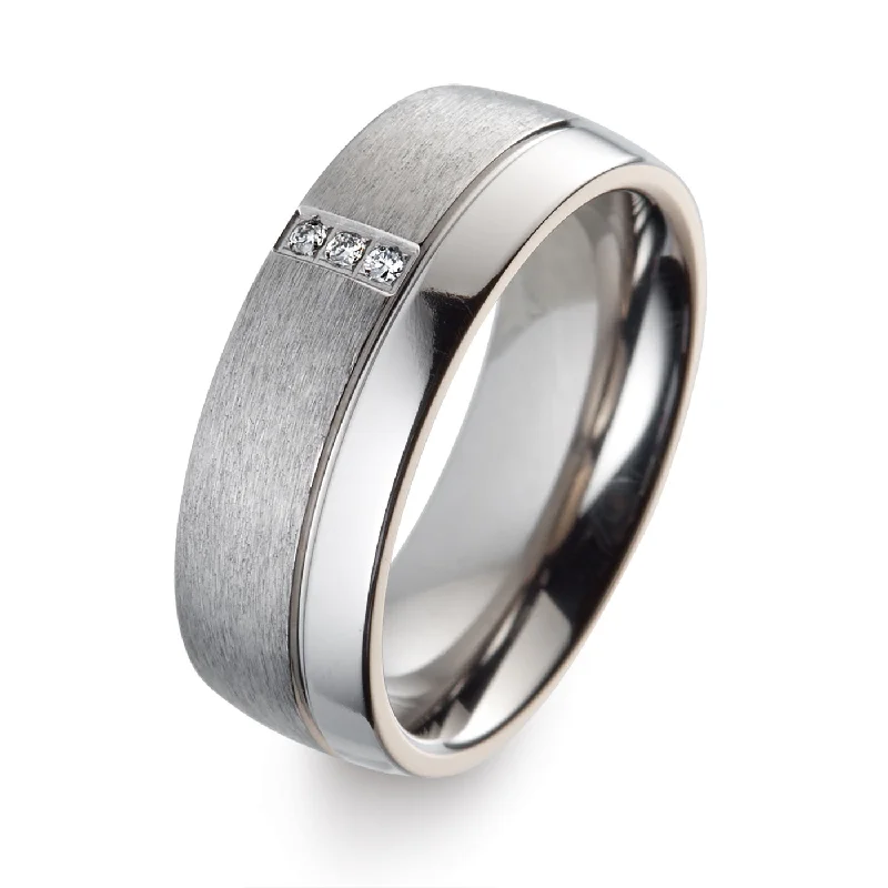 Titanium Rings with Inlaid Wood for a Natural and Unique Style52419-02 TeNo Titanium Ring Titanium Rings with Inlaid Wood for a Natural and Unique Style52419-02 TeNo Titanium Ring