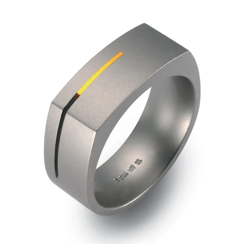 Titanium Wedding Rings with a Classic Smooth Finish50835-01 TeNo Titanium Ring