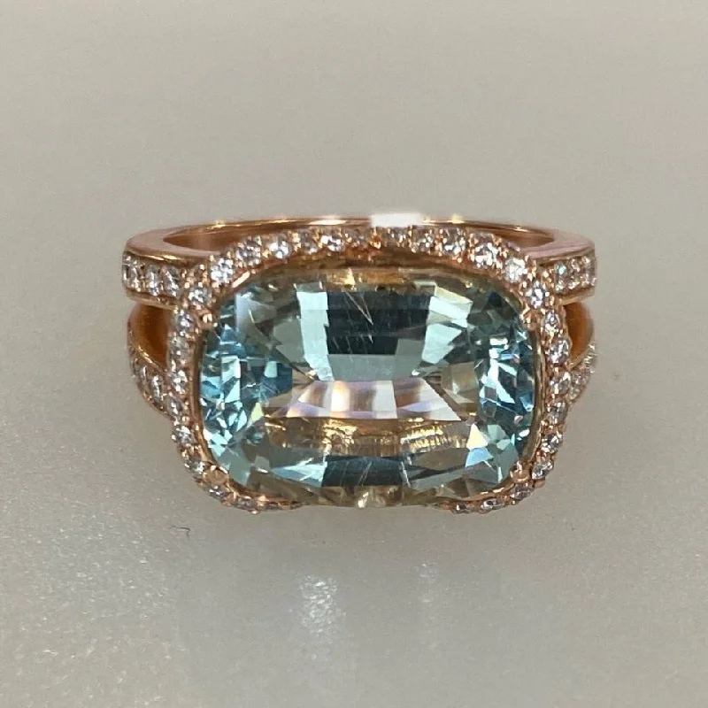 Minimalist Fashion Rings in Stainless Steel with a Single Solitaire CrystalAquamarine and Diamond Ring Minimalist Fashion Rings in Stainless Steel with a Single Solitaire CrystalAquamarine and Diamond Ring